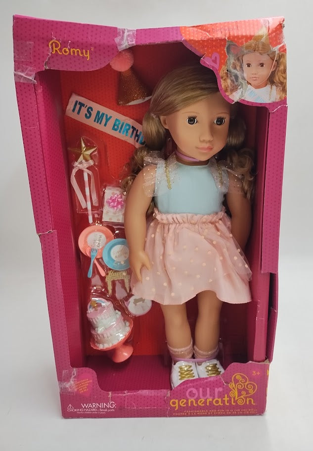 Our Generation Romy 18" Birthday Party Doll & Accessories Set SEE DETAILS