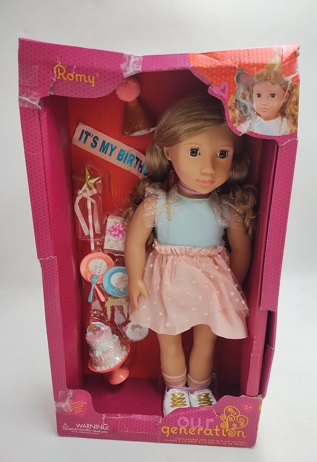 Our Generation Romy 18" Birthday Party Doll & Accessories Set SEE DETAILS