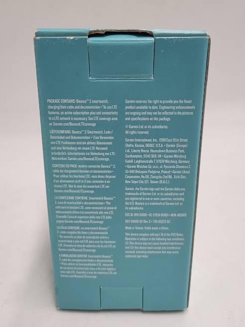 Garmin Bounce 2 Kids' Smartwatch - Turquoise **PRE OWNED**