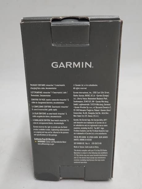 Garmin Vivoactive 6 Smartwatch Slate with Black Band **PRE OWNED**