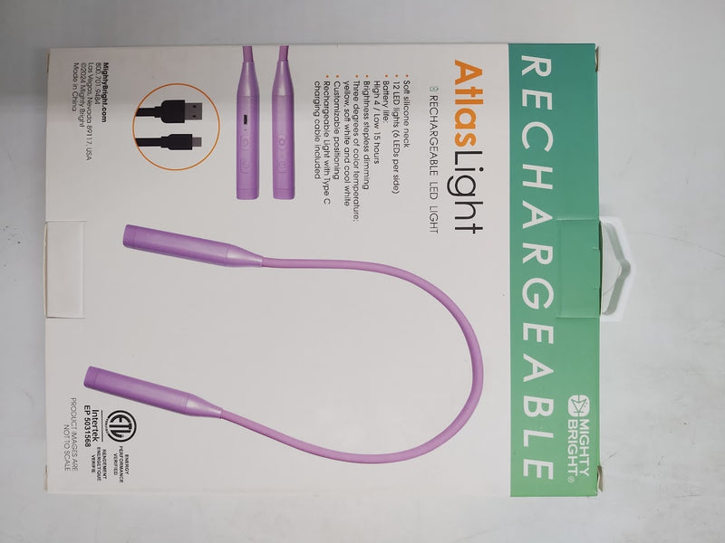 WITHit Mighty Bright Rechargeable LED Atlas Neck Light - Lavender