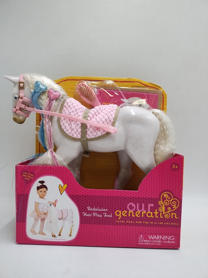 Our Generation Hair Play Foal - Glitter & Hearts Andalusian Horse SEE DETAILS
