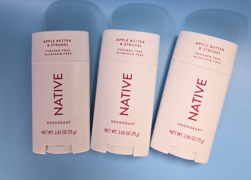 LOT OF 3!!! Native Limited Edition Deodorant-Apple Butter & Strudel - 2.65oz