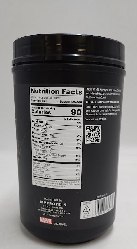 Myprotein Whey Isolate Protein Marvel Spider-Man Berry Watermelon EXP:09/2027