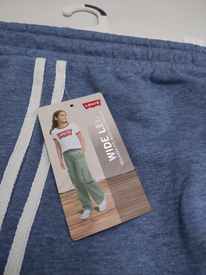 Levi's Girls' Pull-On Knit Wide Leg Pants - Blue L