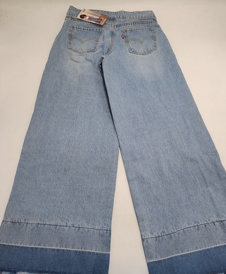 Levi's Girls' Braided High-Rise Baggy Jeans - Light Wash 14
