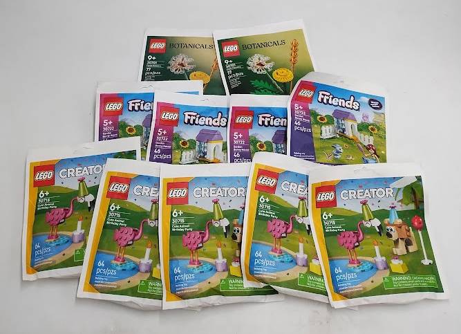 LOT OF 11 LEGO PAPER BAGS!! ALL NEW AND SEALED!!