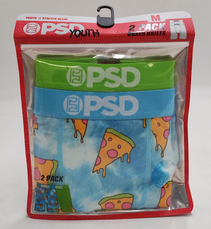 PSD Boys' 2pk Pizza Blast Boxer Briefs Underwear - Green/Blue M
