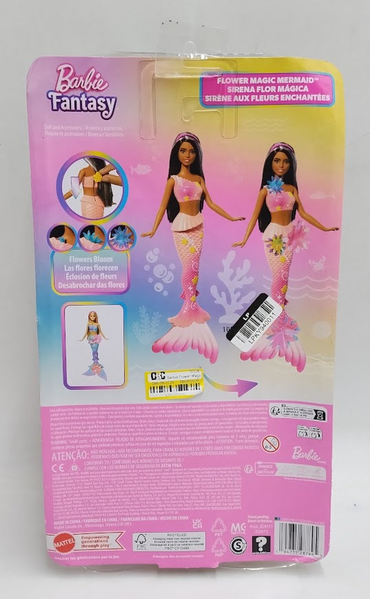 Barbie Flower Magic Mermaid Toy Doll with Surprise Blooming Flowers SEE DETAILS