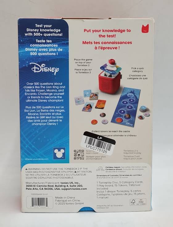tonies Tonieplay Set Disney Quiz Kingdom Trivia Game **BRAND NEW, OPEN BOX**