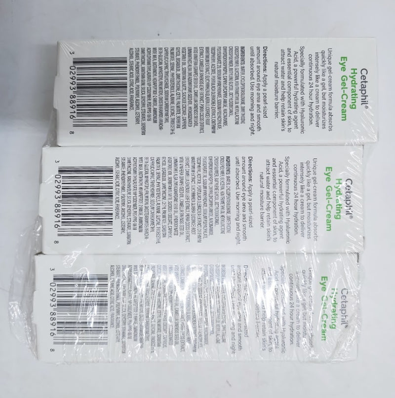 LOT OF 3 Cetaphil Hydrating Eye Gel with Hyaluronic Acid - 0.5 fl oz?