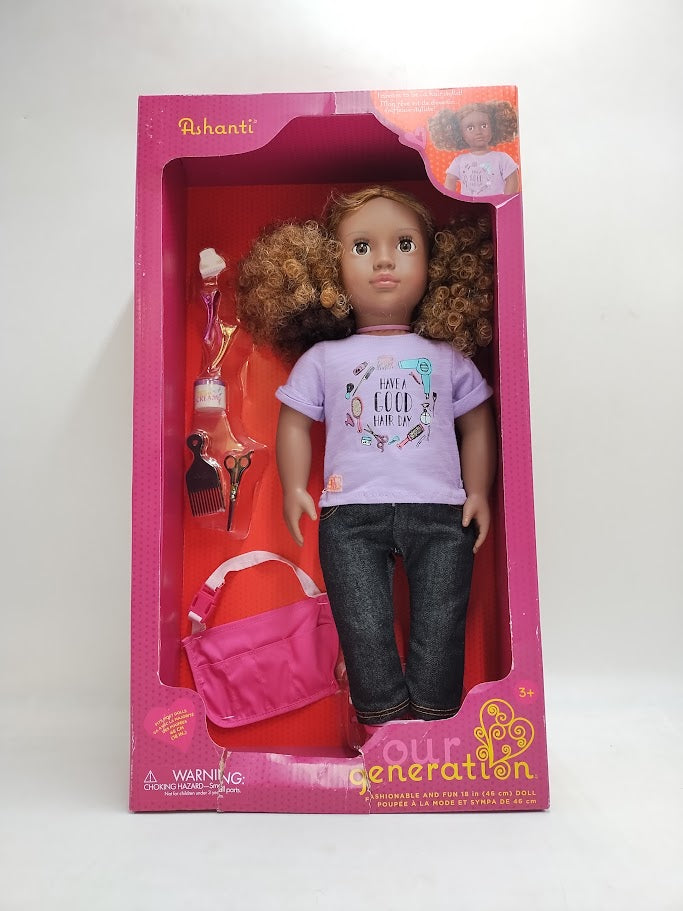 Our Generation Ashanti 18" Hair Stylist Doll SEE DETAILS