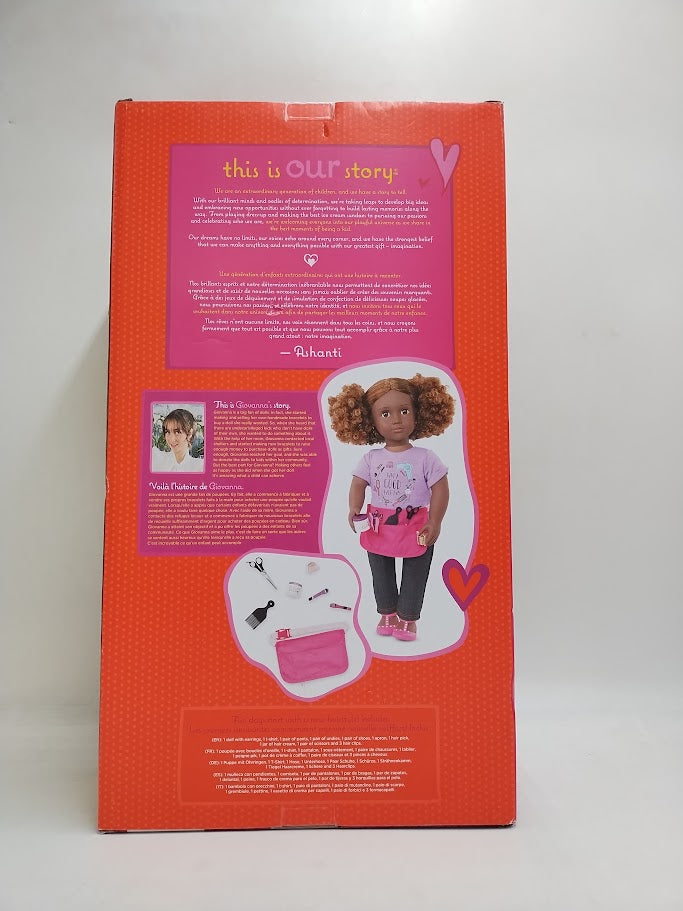 Our Generation Ashanti 18" Hair Stylist Doll SEE DETAILS