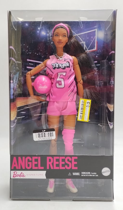Barbie Angel Reese Doll, Fashion Doll With Pink Basketball Uniform SEE DETAILS