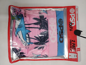 PSD Boys' 2pk Surf & Turf Boxer Briefs Underwear - Pink/Blue XL