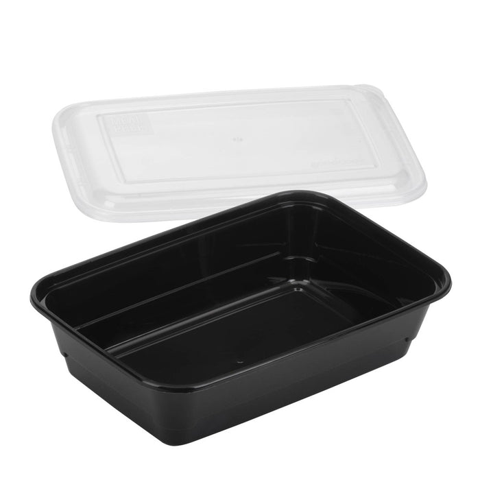 Good Cook Meal Prep Black Containers + Lids - 10ct