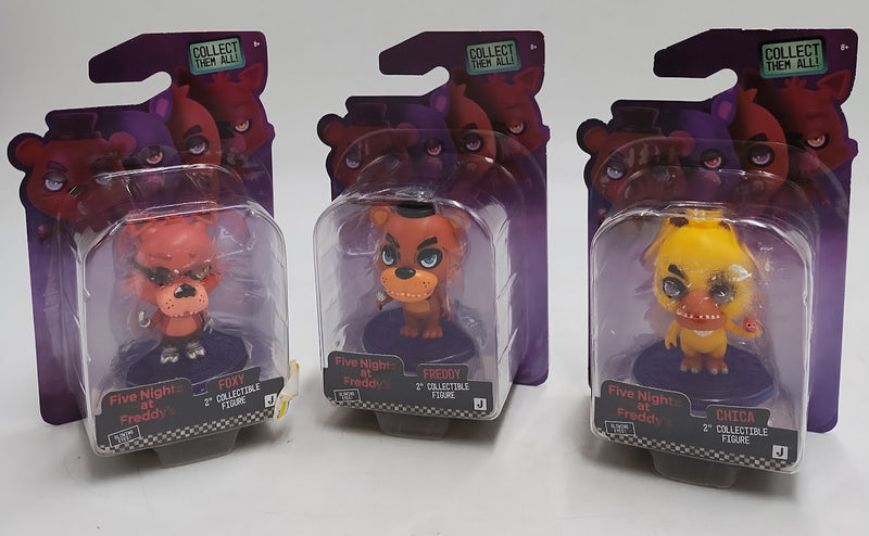 3 PACK !! Five Nights at Freddy's 2" Creepy Cuties Classic Foxy Mini Figure