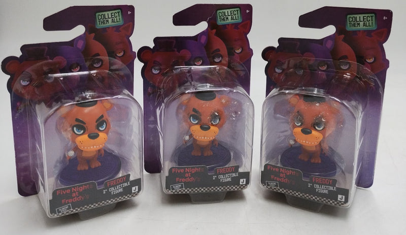 3 PACK!!! Five Nights at Freddy's 2" Creepy Cuties Classic Freddy Mini Figure