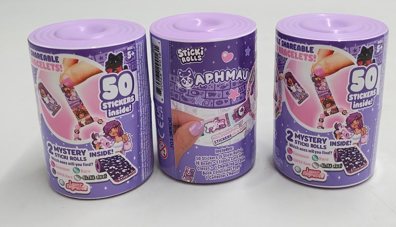 3 PACK!! Sticki Rolls Aphmau Sticki Band Capsule: Craft Activity Kit