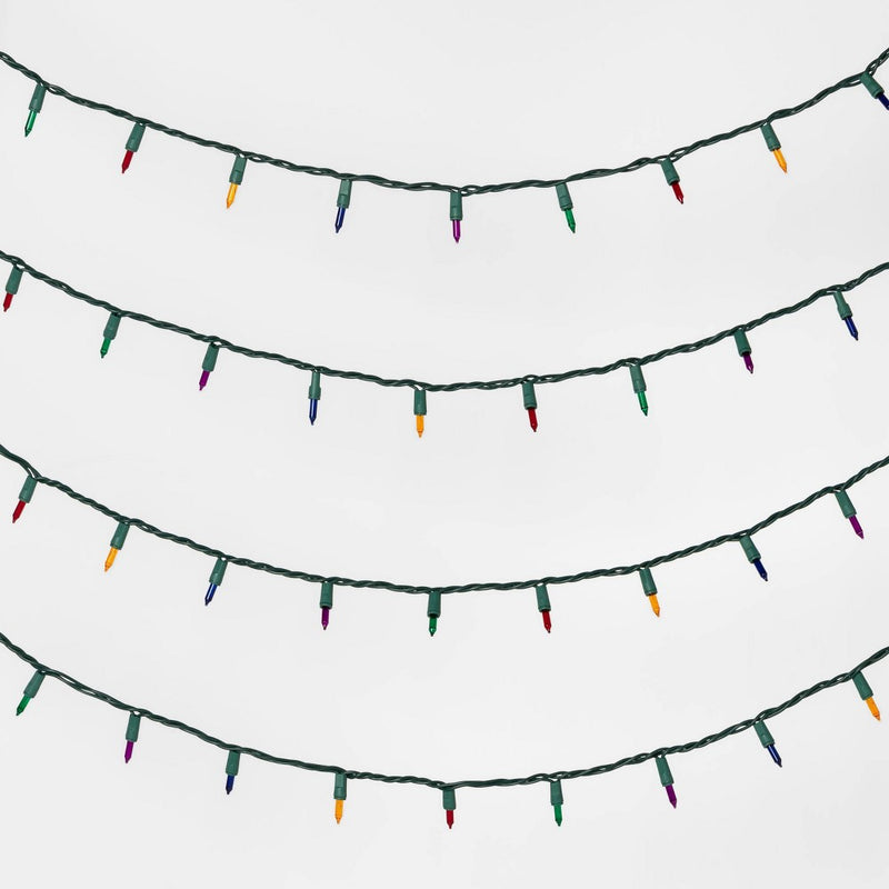 100ct Christmas Incandescent Mini String Lights with Green Wire - Wondershop&