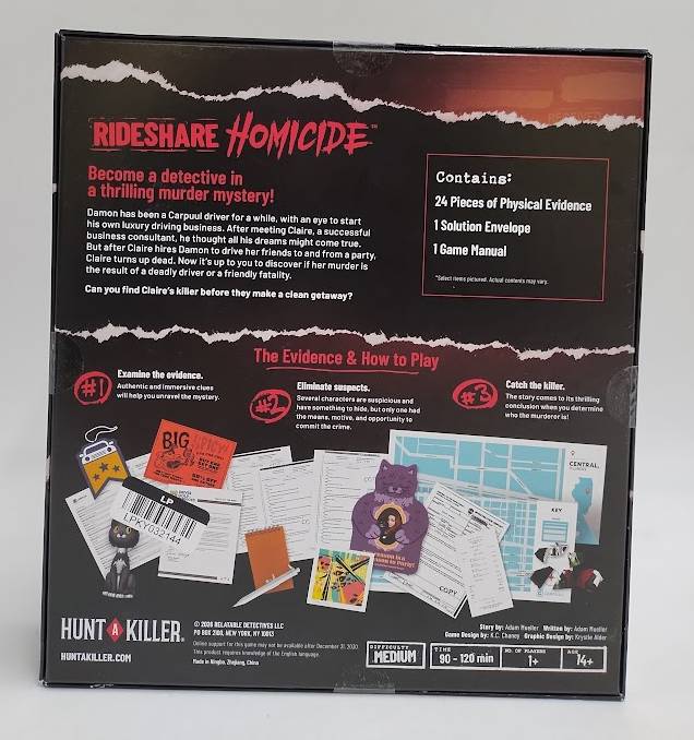 Hunt A Killer: Rideshare Homicide, Murder Mystery Board Game