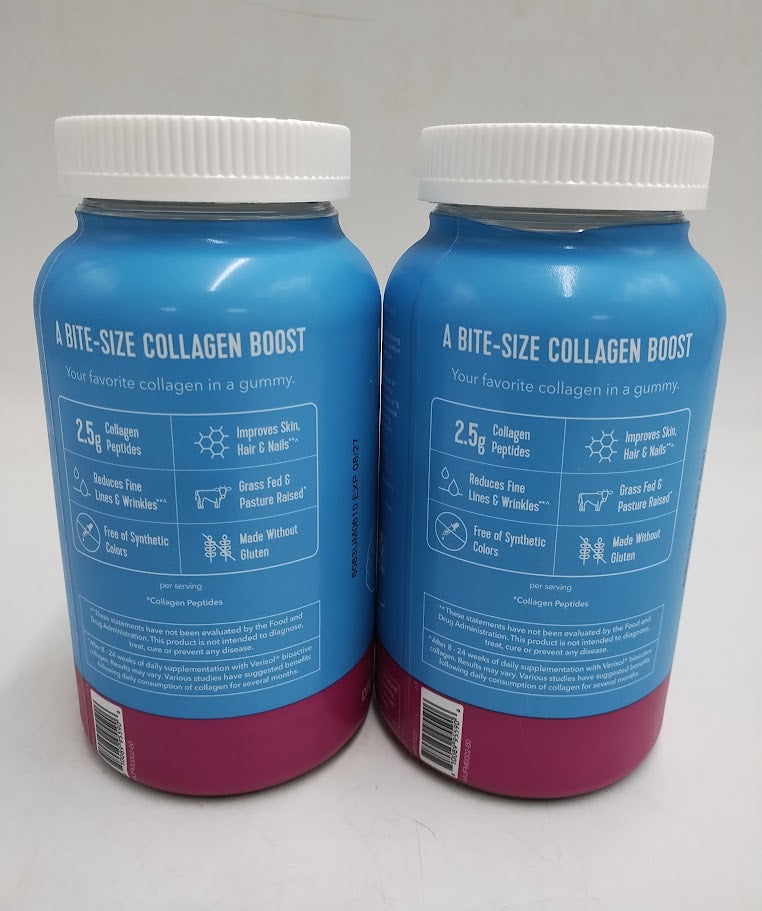 2 PACK Vital Proteins Collagen Gummies - Raspberry EXP: 08/27