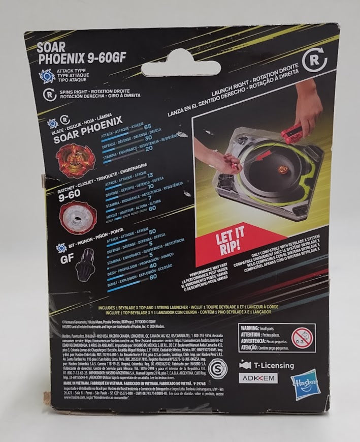 Beyblade X Soar Phoenix 9-60GF Deluxe String Launcher Set SEE DETAILS
