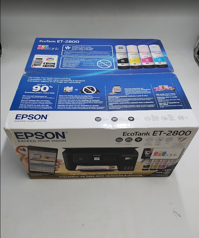 Epson Ecotank ET-2800 Wireless Color All-In-One Supertank Printer - Black