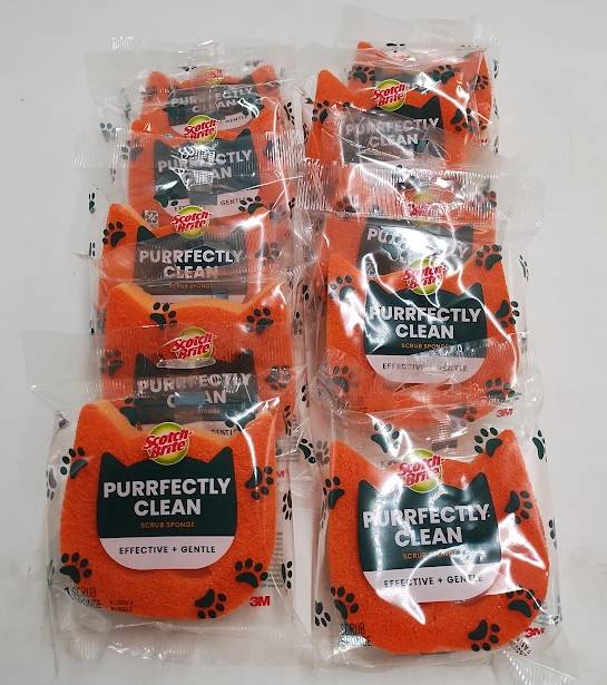 LOT OF 10!! Scotch-Brite Purrfectly Clean Cat Sponge