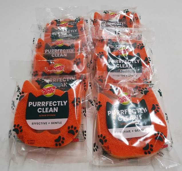 LOT OF 10!! Scotch-Brite Purrfectly Clean Cat Sponge