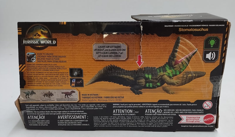 Jurassic World Wild Roar Stomatosuchus Dinosaur Action Figure Toy SEE DETAILS