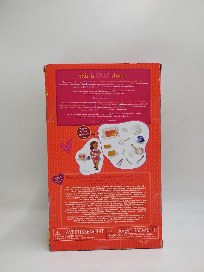 Our Generation In the Kitchen Microwave Accessory Set for 18" Dolls SEE DETAILS
