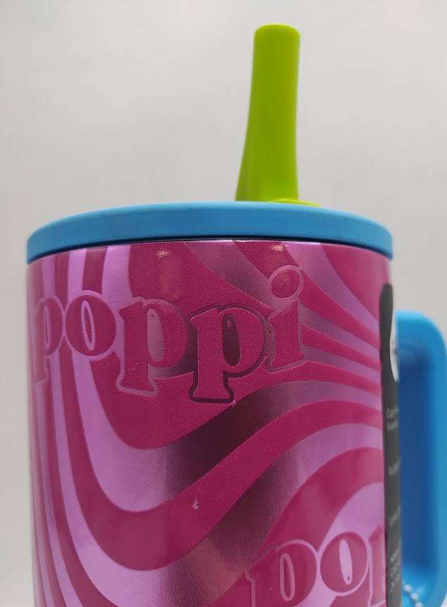 HydroJug x Poppi 40 fl oz Stainless Steel Straw Tumbler Swirls READ DESCRIPTION