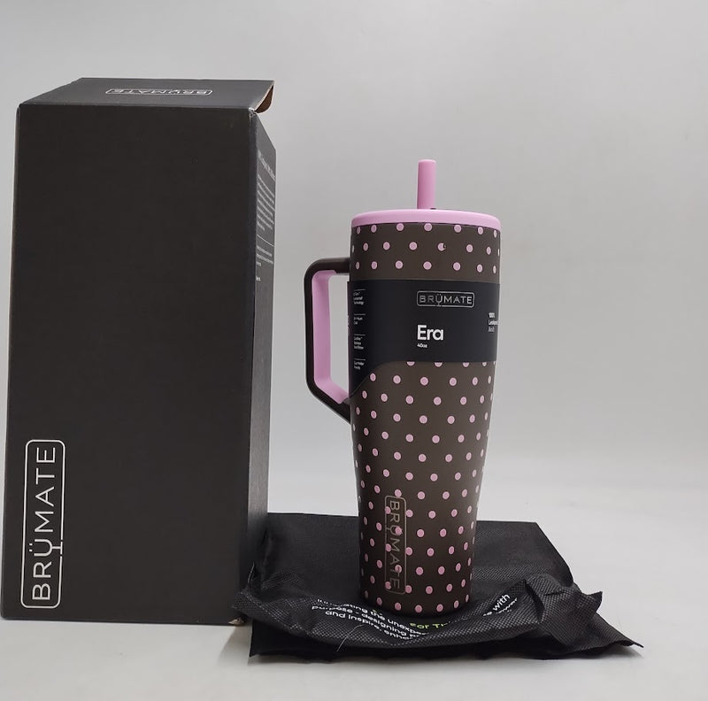 BruMate 40 fl oz Stainless Steel Era Straw Tumbler - Mocha Dot