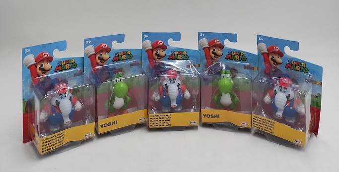 LOT OF 5 !! Nintendo Articulation - Green Yoshi & Elephant Mario - SEE DETAILS