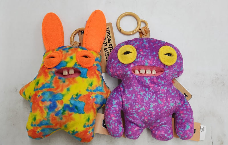 2 PACK !! Fuggler Keyring Charms - Rabid Rabbit- Squidge
