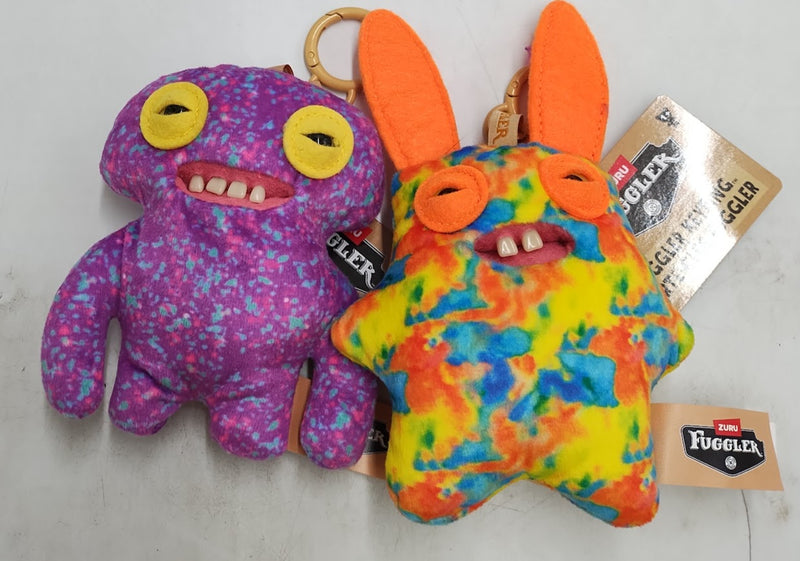 2 PACK !! Fuggler Keyring Charms - Rabid Rabbit- Squidge