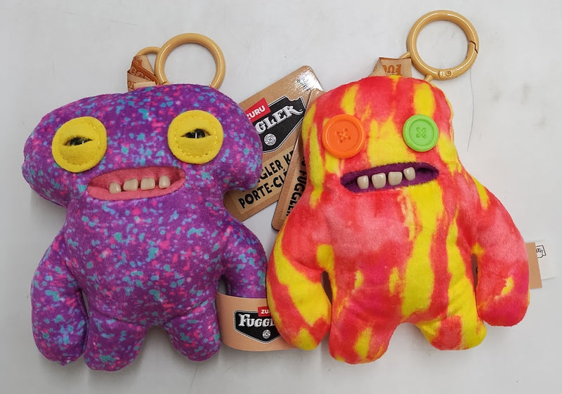 2 PACK!! Fuggler Keyring Charms - Sasquoosh-Squidge
