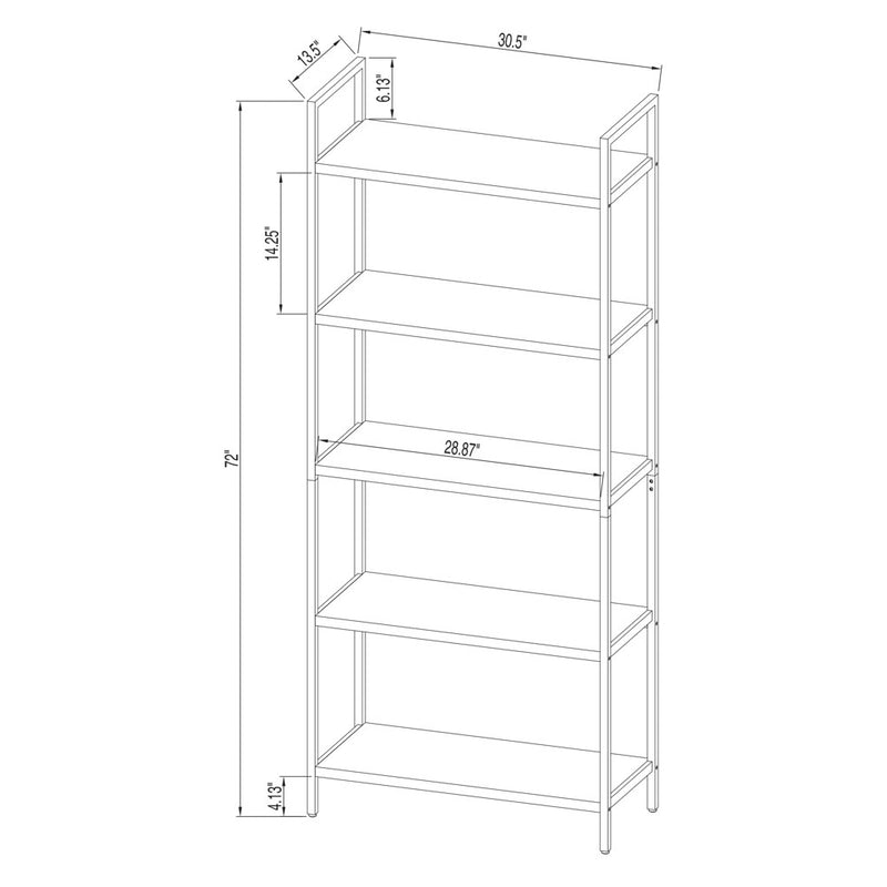 72" Loring 5 Shelf Ladder Bookcase Walnut - Project 62 (LOCAL PICKUP ONLY)
