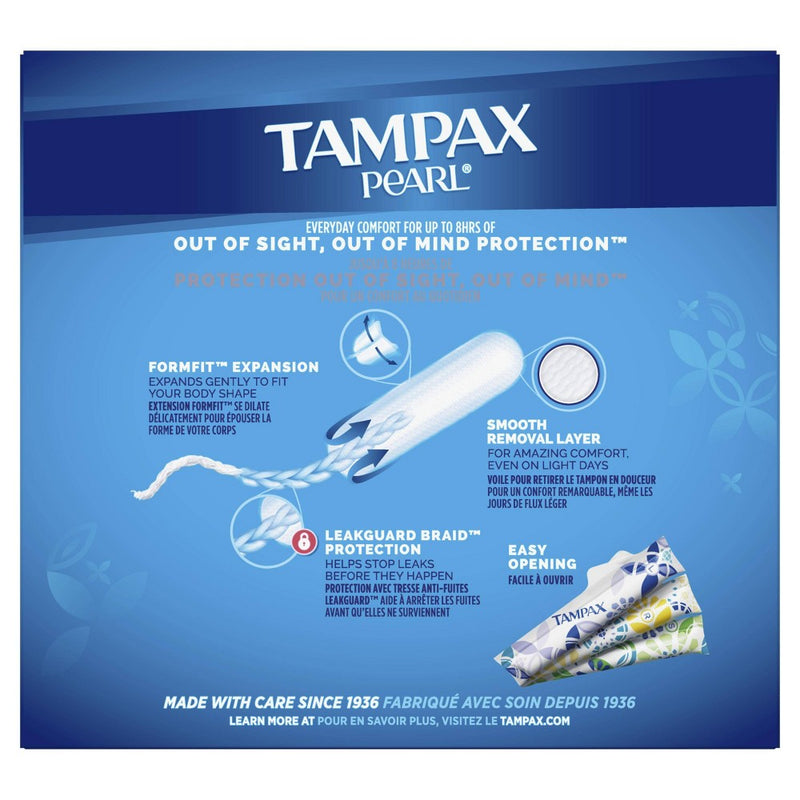 Tampax Pearl Plastic Unscented Tampons - Regular - 36ct