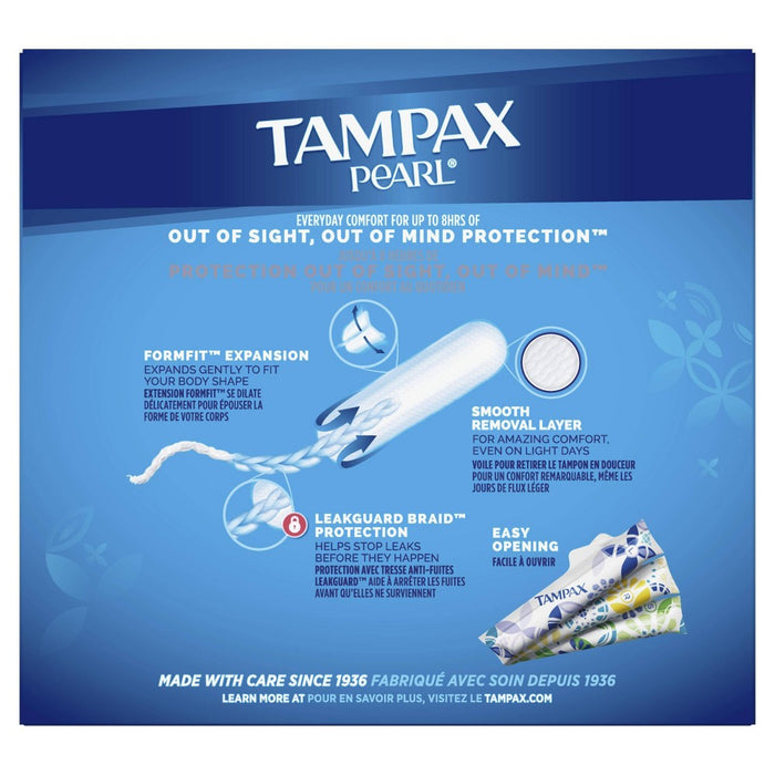 Tampax Pearl Plastic Unscented Tampons - Regular - 36ct
