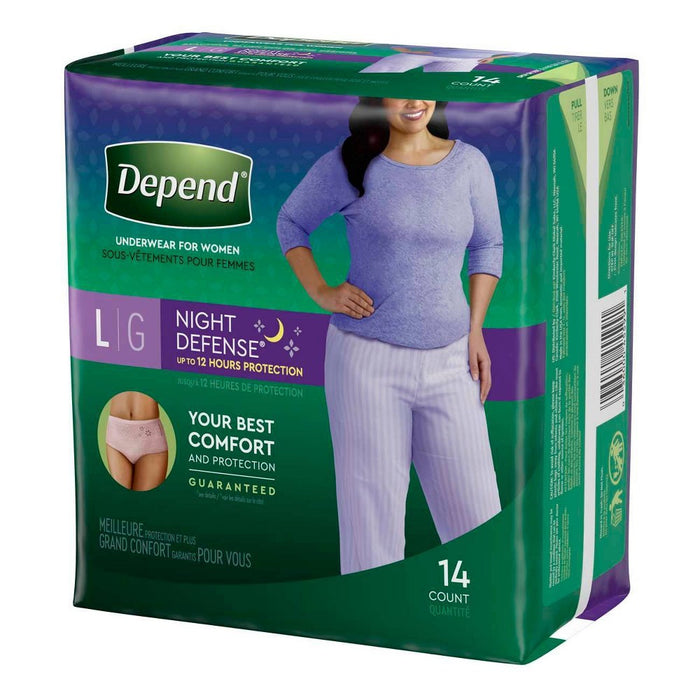Depend Night Defense Incontinence Underwear for Women - Large - 14ct