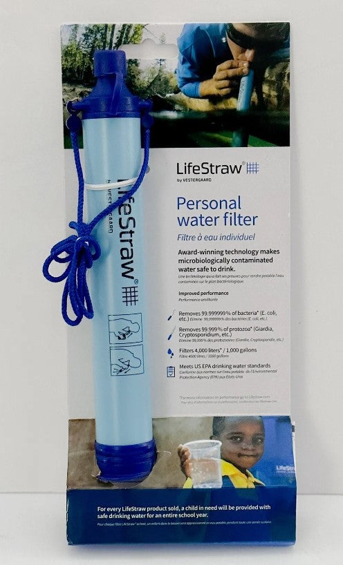 LifeStraw Personal Water Filter for Hiking, Camping, Travel, and Emergency Preparedness