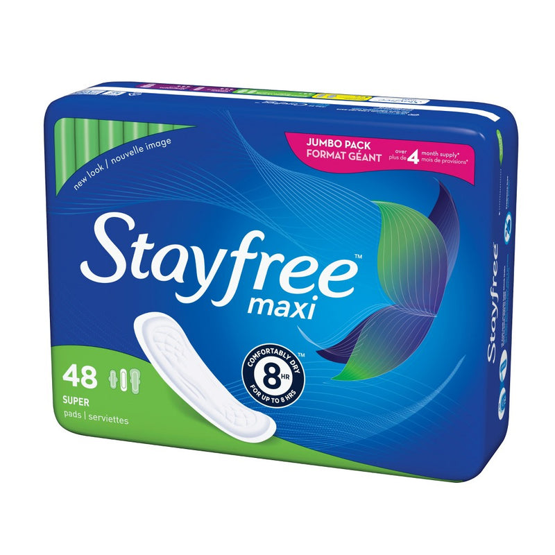 Stayfree Maxi Pads (without Wings) - Unscented - Super - 48ct