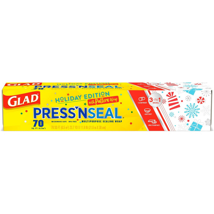 Glad Press'n Seal Plastic Food Wrap - Holiday Edition - 70 sq ft