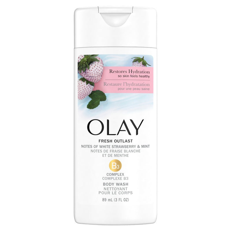 Olay Fresh Outlast Cooling Body Wash - White Strawberry & Mint- Trial Size- 3oz
