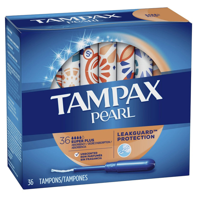 Tampax Pearl Super Plus Plastic Tampons Unscented