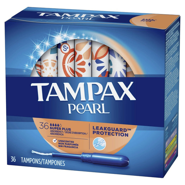 Tampax Pearl Super Plus Plastic Tampons Unscented