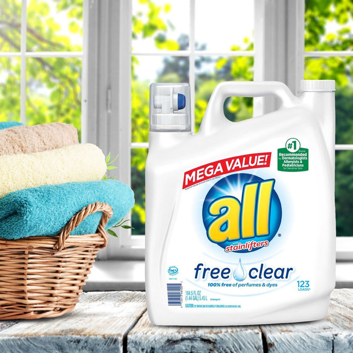 all Ultra Free Clear HE Liquid Laundry Detergent - 184.5oz