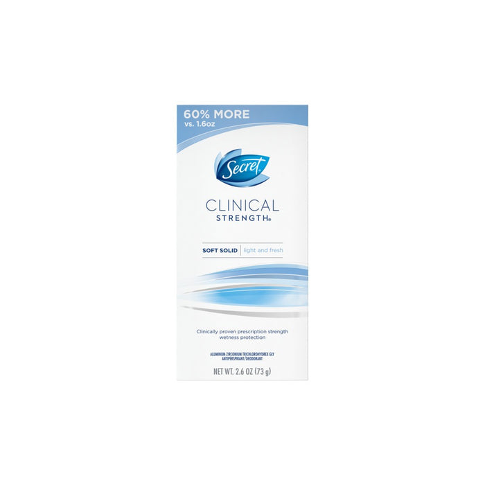 Secret Clinical Strength Light and Fresh Soft Solid Antiperspirant and Deodorant - 2.6oz